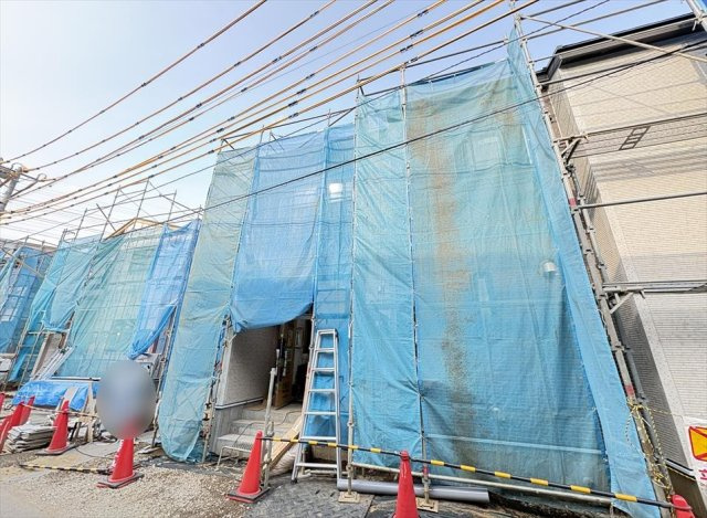 【外観】 | 清瀬市下宿3丁目　新築一戸建住宅　全4棟　(志木本店) | 現地（2026年2月）撮影
太陽光パネル設置で、環境にも家計にもやさしい住まい。