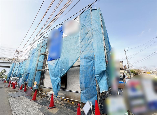 【外観】 | 清瀬市下宿3丁目　新築一戸建住宅　全4棟　(志木本店) | 現地（2026年2月）撮影
2026年5月上旬完成予定の新築戸建。