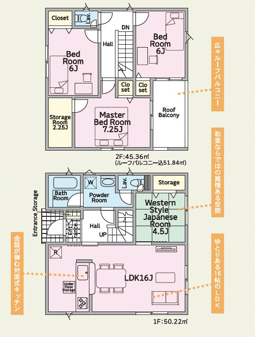 ♥♥南城市佐敷冨祖崎第７－4号棟の間取り|4LDK
・和室
・ストレージルーム
・主寝室7.2帖
・インナーバルコニー