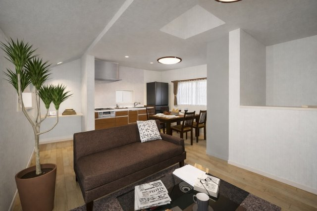 杉並区下井草5丁目　制震ダンパー採用　駅近×省エネ住宅　全2棟の居間・リビング|2号棟　イメージです