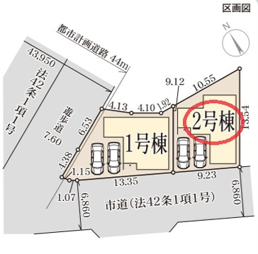 【区画図】 | リーブルガーデン貝塚澤９期 | 区画図