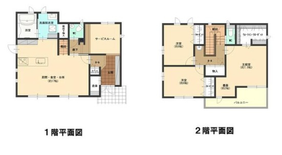 宇多津町浜七番丁　大和ハウス工業施工　戸建住宅の間取り