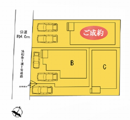 【区画図】 | 【仲介手数料０円】座間市立野台2丁目　新築一戸建て　全3棟 | 座間市立野台2丁目　新築一戸建て　全3棟