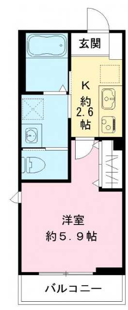 ウィステリアS　新築　駅近　ネット無料の間取り