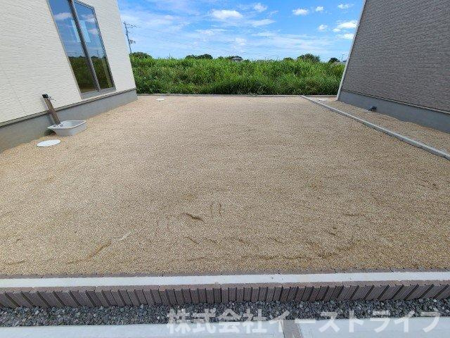 【新築戸建】　いわき市内郷高坂町1丁目第4　【長期優良住宅】の庭|同社施工写真　家庭菜園やガーデニングが楽しめる庭が付いてます！