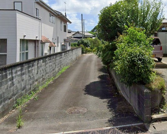 【新築戸建】　いわき市内郷高坂町1丁目第4　【長期優良住宅】の前面道路含む現地写真|南東側2.2ｍ公道