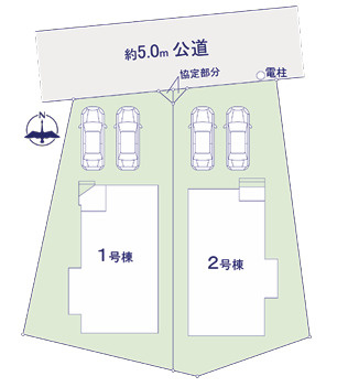 糟屋郡志免町5期　2号棟の区画図