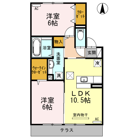 クレール・Tの間取り