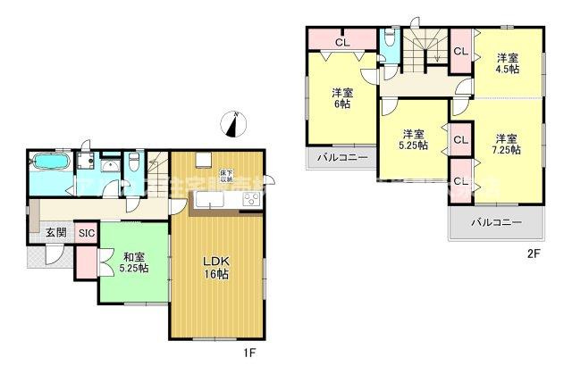 富士見市上南畑　中古一戸建　東武東上線　志木の間取り