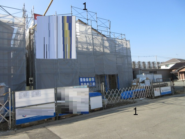 【仲介手数料無料】新築戸建　深谷市上柴町東6-13-17（全2棟）の前面道路含む現地写真