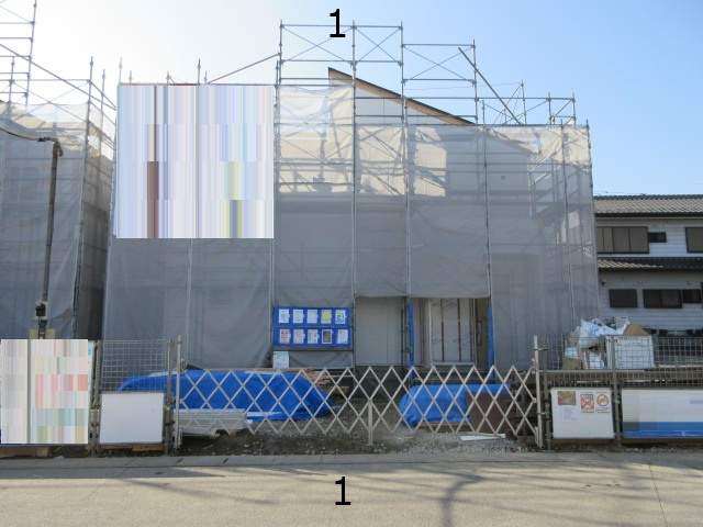 【仲介手数料無料】新築戸建　深谷市上柴町東6-13-17（全2棟）の前面道路含む現地写真