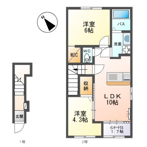 三木市緑が丘町本町一丁目新築アパートの間取り