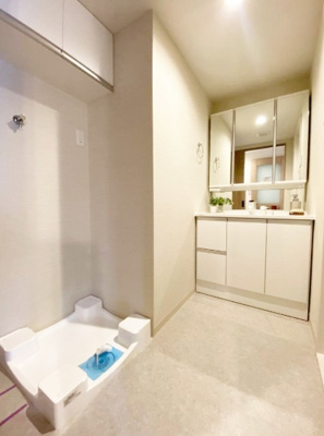 【独立洗面台】 | 六甲桜丘ハイツ | シャワー付き洗面台でお掃除もラクラク