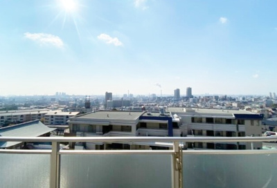 【展望】 | 六甲桜丘ハイツ | 前面棟無なので眺望・日当たり良好です