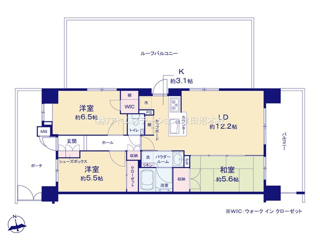 【間取り】 | アトムセレクト　エクアス船橋夏見3階