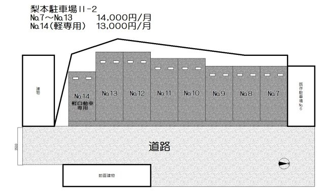 梨本駐車場Ⅱ-2の区画図