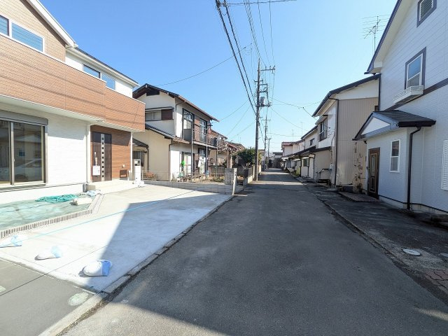 八王子市　四谷町　新築一戸建て　１期の前面道路含む現地写真|～南4ｍ道路に面しています～