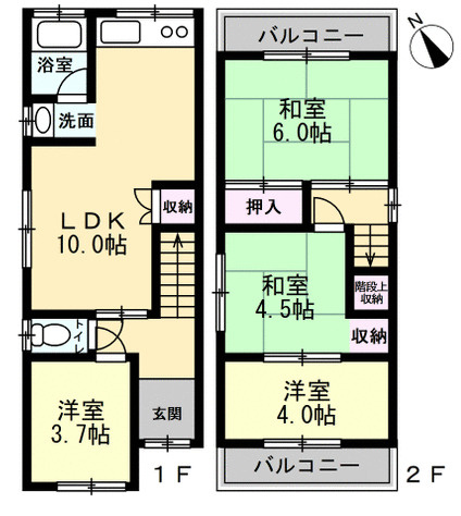 【間取り】 | 河内長野市寿町戸建