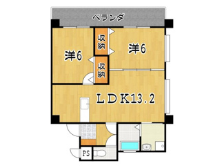 【間取り】 | コーポハピネスⅡ