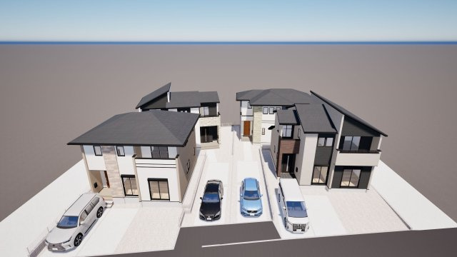 久留米市国分町　新築戸建【1号棟】の外観パース