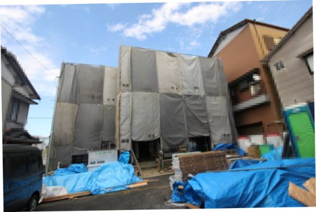 南国市後免町　新築戸建　1号棟　（全3区画）の前面道路含む現地写真