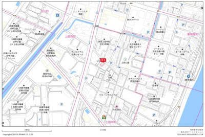【地図】 | 西宮市　上田中町　建築条件無土地