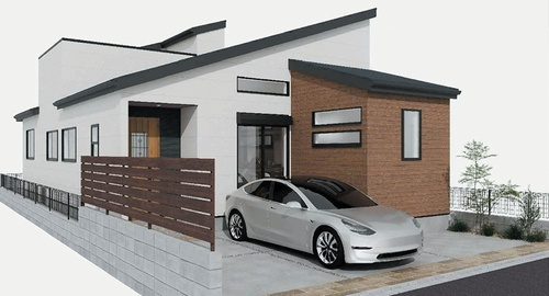 【外観パース】 | 【仲介手数料０円】相模原市中央区星が丘1期　新築一戸建て | 【仲介手数料０円】相模原市中央区星が丘1期　新築一戸建て