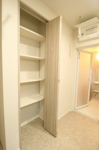 南国市後免町　新築戸建　2号棟　（全3区画）の収納|脱衣場の収納！