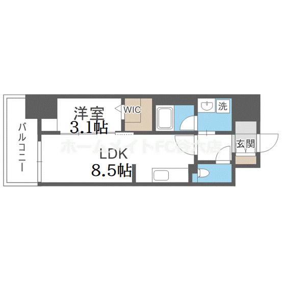 【間取り】 | Alivis九条 