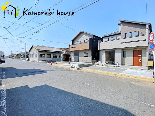 上尾市向山2丁目　2期　新築一戸建て　ブルーミングガーデン　01の前面道路含む現地写真|26.3.14撮影済み