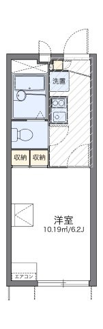 レオパレスガーネット合川の間取り