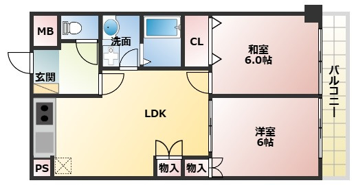 コーポグランディールの間取り
