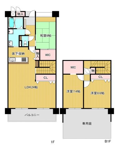 ペルル企救丘２番館の間取り