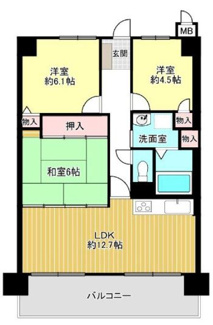 【間取り】 | メゾンドール明石山ノ手台C棟