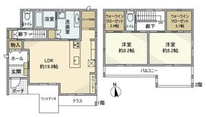 羽黒新田八幡前戸建の間取り