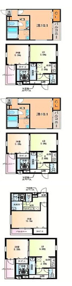 フジパレス鷺ノ森Ⅱ番館の間取り