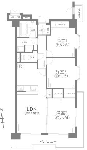 サニークレスト湘南八景2の間取り