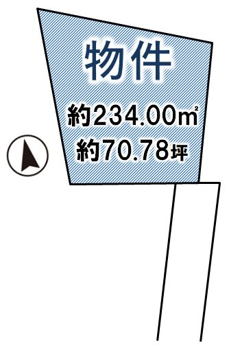 栃木市大平町西野田の土地図