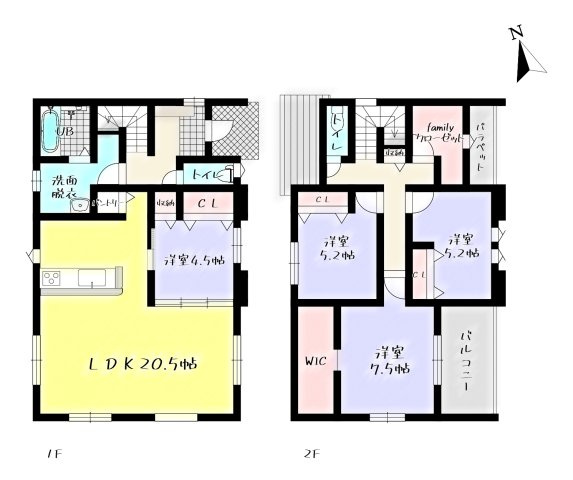  For.M Iーフォルムー小倉南区石田南1丁目1期　【小倉南区　新築戸建て】の間取り| For.M Iーフォルムー小倉南区石田南1丁目1期　【小倉南区　新築戸建て】