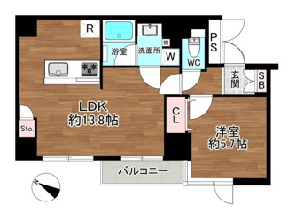 【間取り】 | 西新宿ビューハイツ | 2023年に大規模リノベーション済のため、室内状況良好な１LDK！洋室も広さ・収納があり使いやすい！