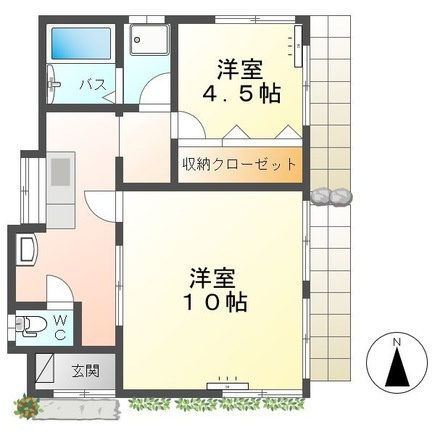叶荘の間取り|間取図