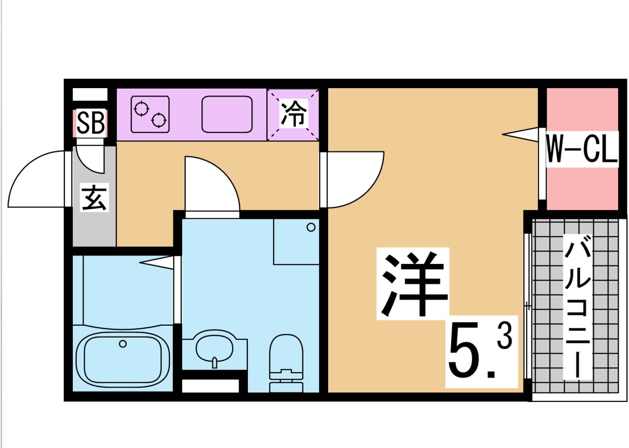 神戸市須磨区戎町４丁目のアパートの間取り