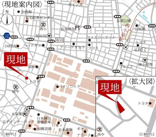 大泉町寄木戸第16　１号棟(全４棟)　リーブルガーデン　新築建売分譲の地図