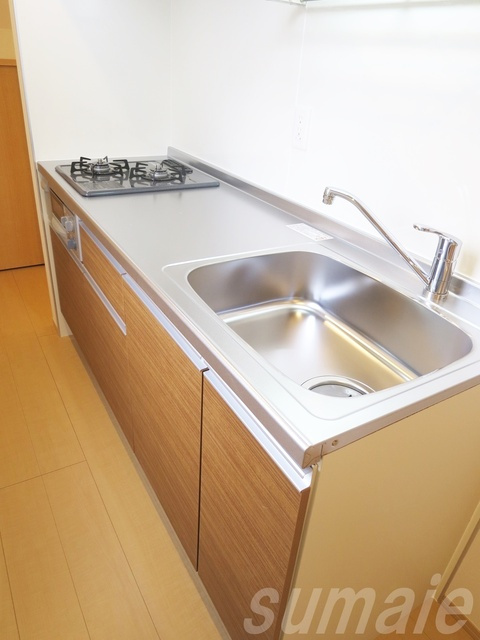 カシオラⅡのキッチン|☆グリル付二口ガスコンロ設置済みのシステムキッチンです☆