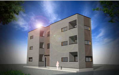 【外観パース】 | ハーモニーテラス椥辻西浦町Ⅱ