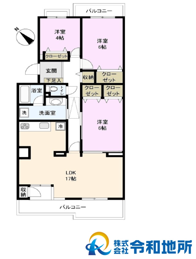 サニータウン茅ヶ崎　5号棟の間取り