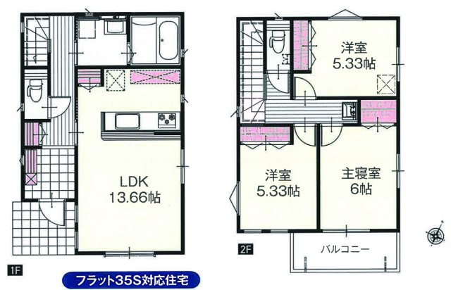 狭山市狭山　戸建ての間取り