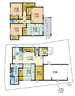【間取り】 | 中古戸建　明石市魚住町清水 | ５LDK＋S