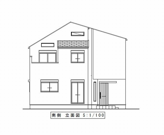 【外観パース】 | 北区滝野川６丁目　建築条件付き売地 | 参考建物プランの完成イメージ、立派な屋根裏スペース付住宅です
