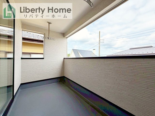 つくば市観音台第15　新築戸建のバルコニー